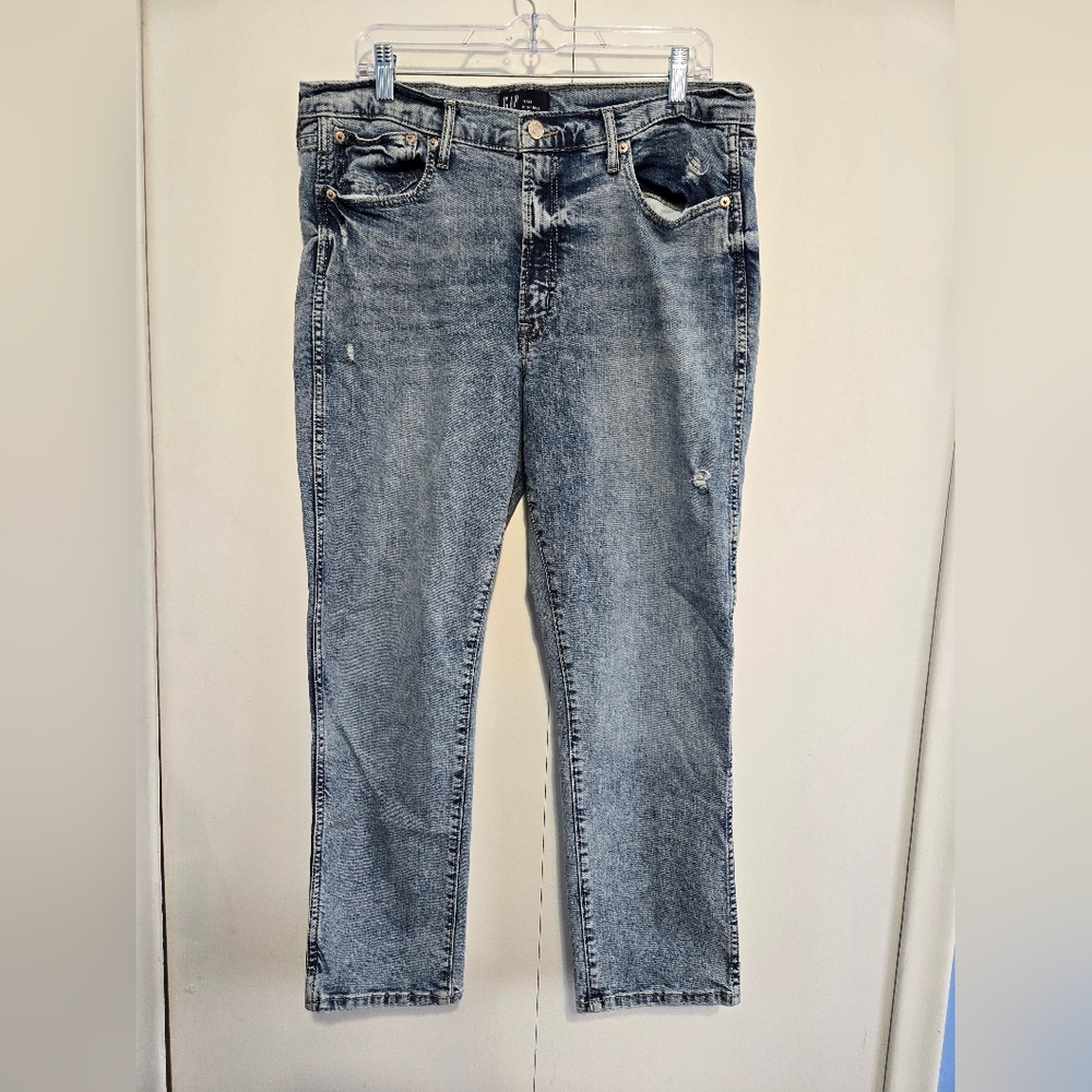 GAP Women's Light Wash Denim High Rise Vintage Slim Jeans Size 16‎